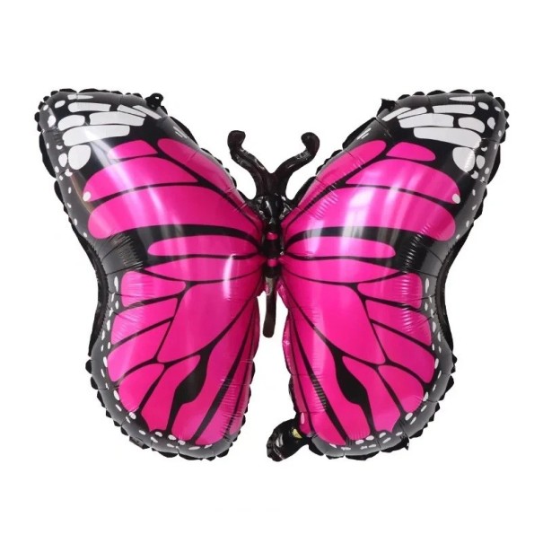 Balon motan Monarch 70 × 53 cm Decorativ balon de petrecere cu un design distinctiv al aripilor Decoratiune mare de aniversare pentru petrecerea copiilor roz