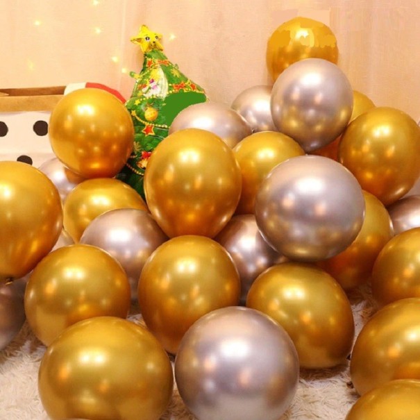Balony świąteczne 10 szt P4039 złoto