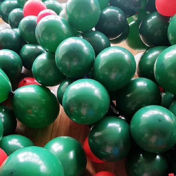 Balony świąteczne 30 szt P4046 zielony