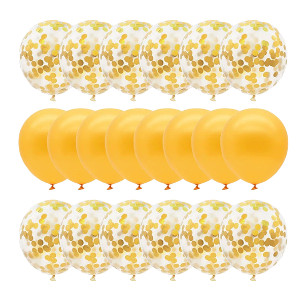 Balony urodzinowe 20 szt żółty