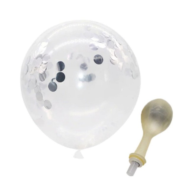 Balony urodzinowe z konfetti - 5 sztuk 3