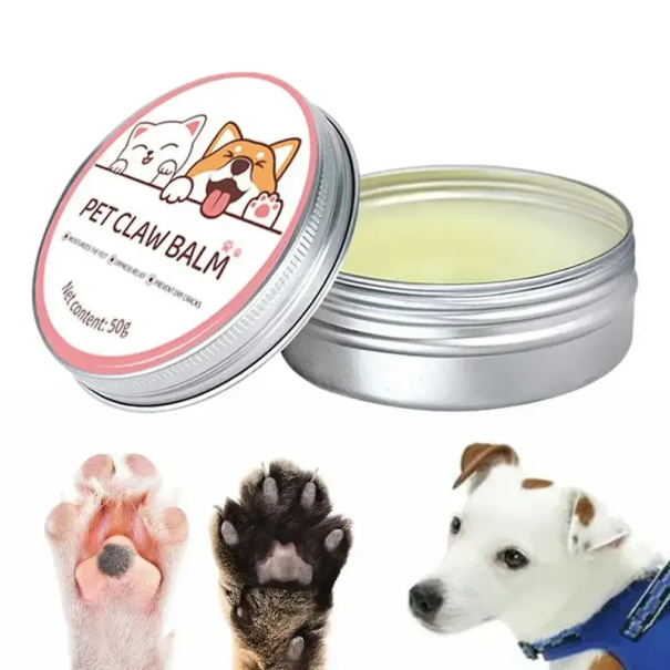 Bálsamo protector para patas de perros y gatos 50 g con cera de abejas, aguacate y aceite de jojoba Cuidado y reparación de patas agrietadas 1