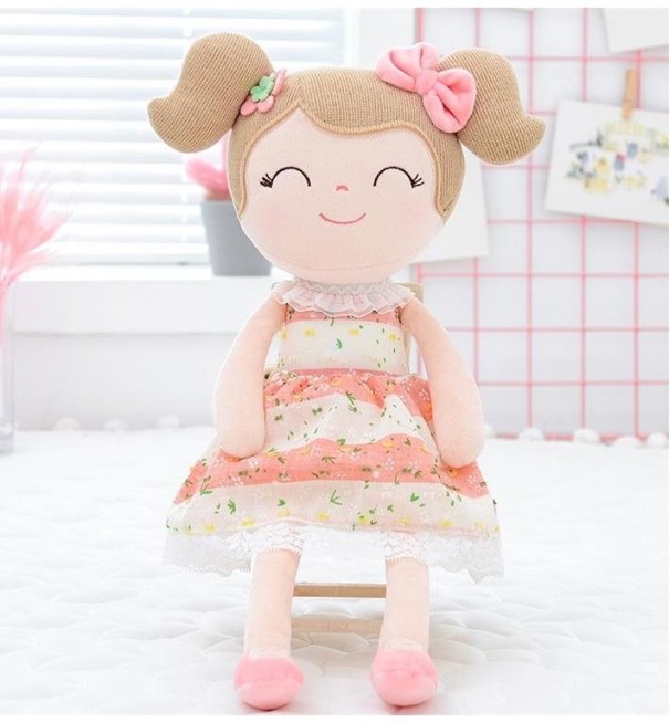 Bambola di peluche 40 cm rosa