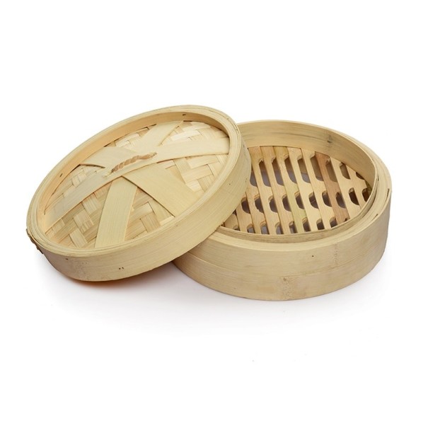 Bambu ångande sil med lock 18 cm