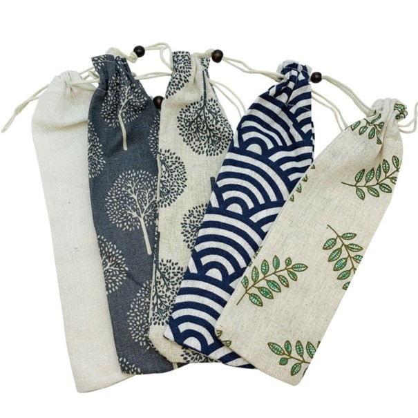 Bambu bestickset med fodral 6 st
