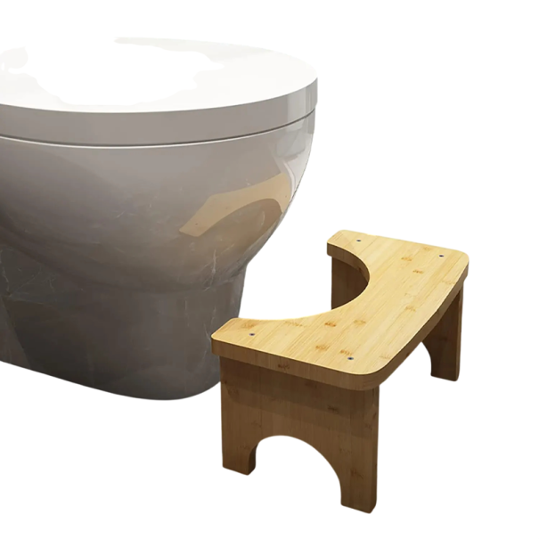 Bambus-Hocker für die Füße 37 x 20 x 17 cm, hellbraun, rutschfest für Kinder und Erwachsene, für das Badezimmer zur Toilette, mit Geschenken