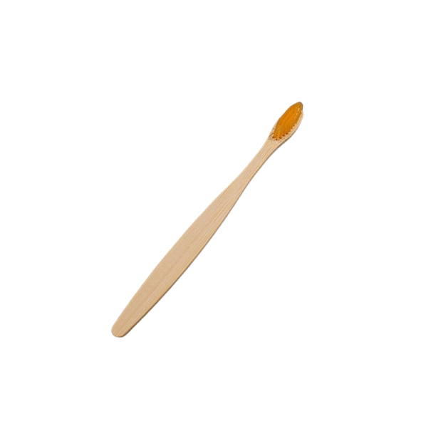Bambusová zubná kefka žltá
