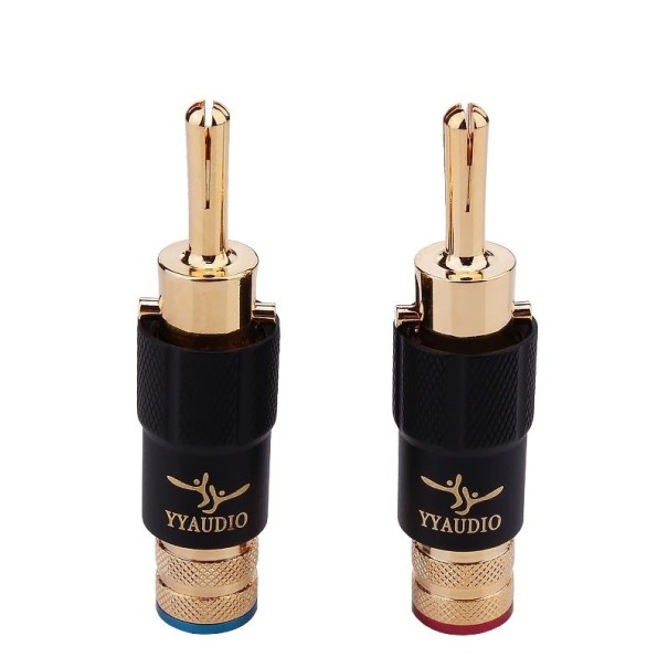 Banana Plug Microphone Connector with Lock 4 pcs 1