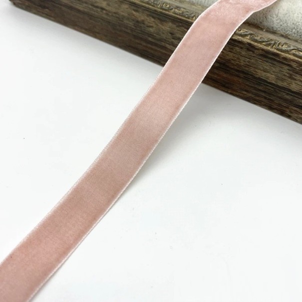 Band 20mm 4,6m Samt Luxus Dekoband Samtband für Geschenkverpackungen Hochzeitsdeko Kreative Kreation Basteln Arrangement beige