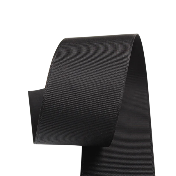 Bånd 38 mm 10 m Dekorativt bånd Satinbånd til gaver Bryllupsdekoration Kreativ kreation Håndværk Skinnende dekorativt bånd til arrangering sort