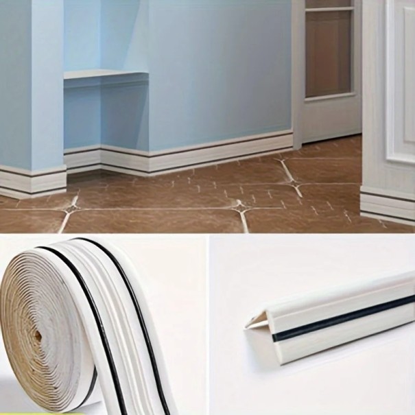 Banda adezivă decorativă din spumă 230 x 14 cm XPE rezistentă la apă pentru panou de protecție pentru perete negru