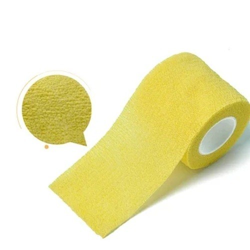 Bandage élastique imperméable 2,5 cm x 4,5 m Bandage auto-adhésif pour le sport Blessures des articulations Doigts Bandage élastique Premiers secours jaune
