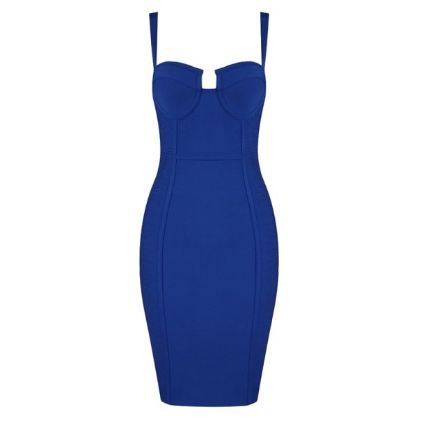 Bandagejurk blauw L
