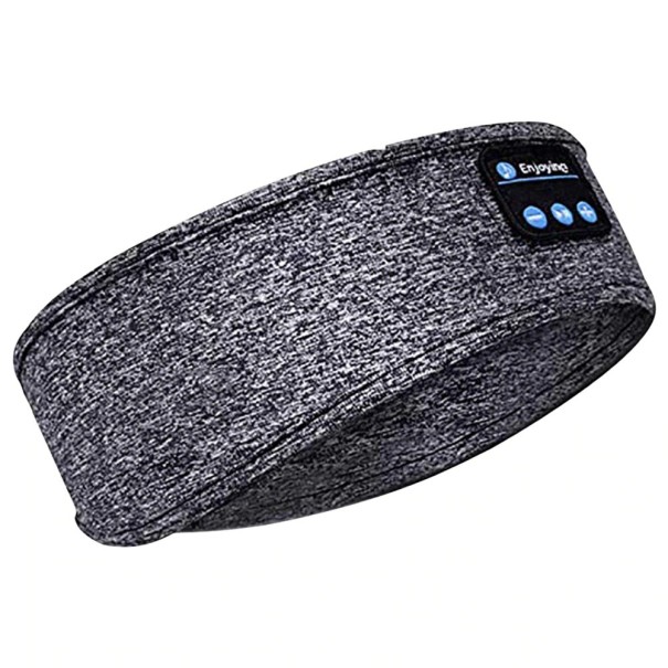 Bandeau de sport avec écouteurs gris foncé