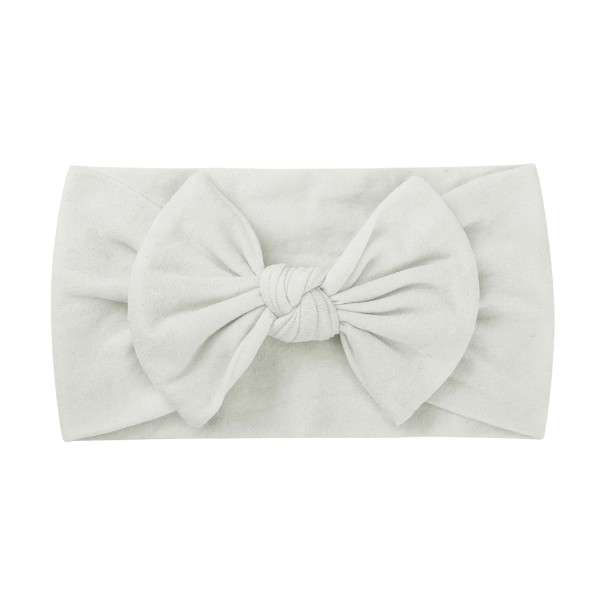 Bandeau élastique pour nouveau-nés avec nœud Bandeau doux pour enfants Bandeau ajustable pour bébés Accessoire capillaire mignon Bandeau cadeau blanc