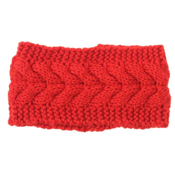 Bandeau en tricot pour femmes J3256 rouge