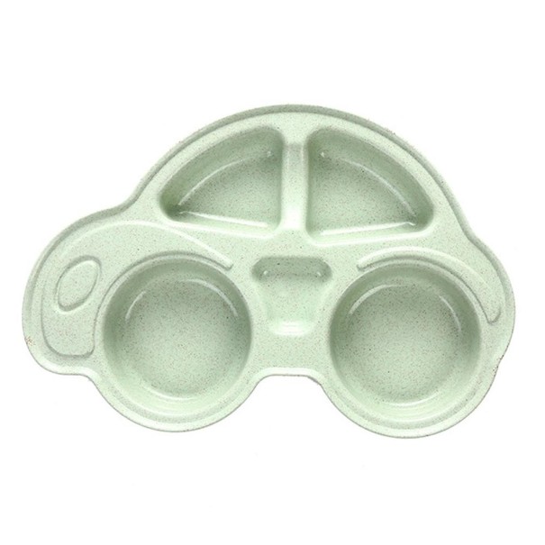 Bandeja de comida para niños en el coche verde