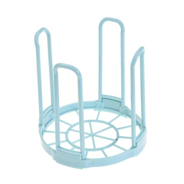Bandeja de goteo de plástico para tazas y cuencos. azul claro