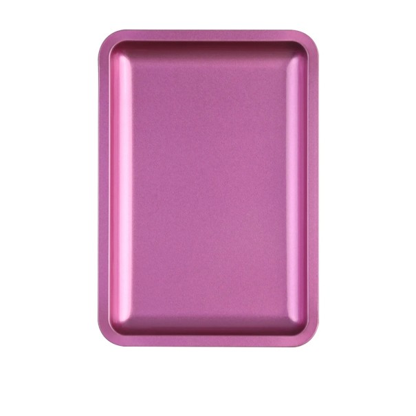 Bandeja metálica colorida 15x13 cm bandeja de almacenamiento rectangular de acero inoxidable varios colores uso universal plato de sobremesa hogar taller burdeos