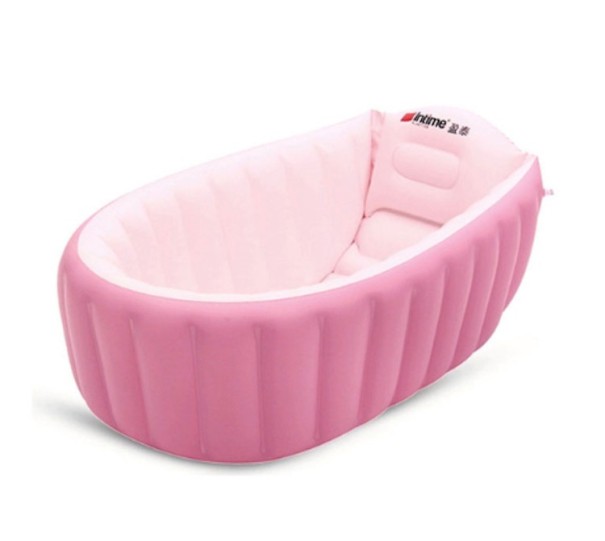 Banheira insuflável para bebés J1396 rosa