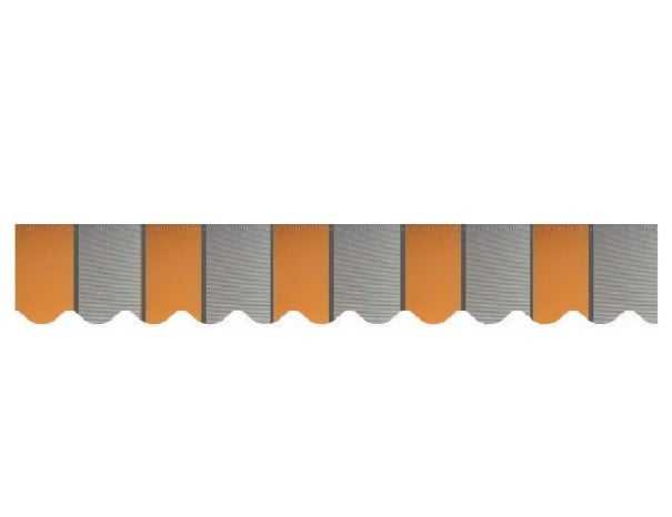 Bannière de Remplacement pour Magasin 146 x 19 cm Ruban en Tissu Imperméable Pare-Soleil pour Auvent Terrasse Stand et Magasin pour Usage marron-gris