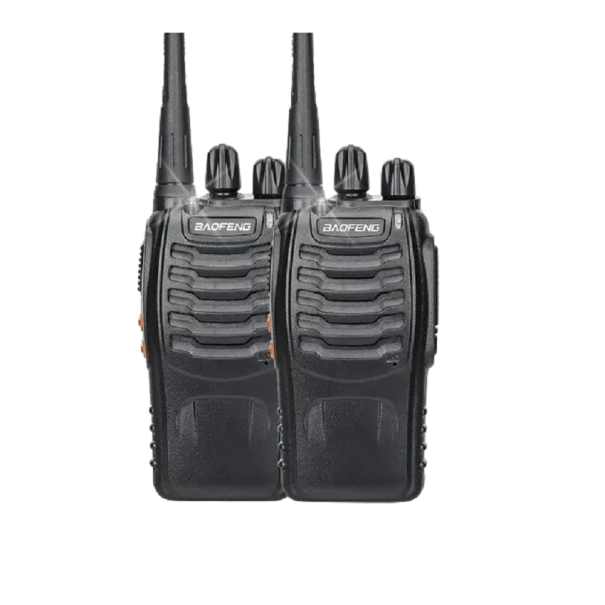 Baofeng BF 888S​​​​​​​​antennával ellátott walkie talkie 2 db nagy hatótávolságú adó Professzionális walkie talkie 16 csatornás nagy teljesítményű walkie talkie LED zseblámpával 11,5 x 6 x 3,3 cm 1