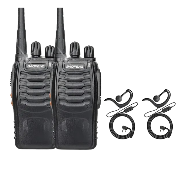 Baofeng BF 888S walkie talkie antennával és fejhallgatóval 2db nagy hatótávolságú walkie talkie Professzionális walkie talkie 16 csatornás nagy teljesítményű walkie talkie LED zseblámpával 11,5 x 6 x 3,3 cm 1