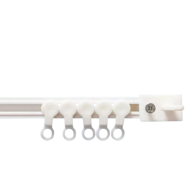 Bara de perdea autoadezivă puternică 50 cm Nano, bară glisantă silențioasă, montare laterală din plastic, fără găurire, bară universală rezistentă pentru perdele și draperii alb