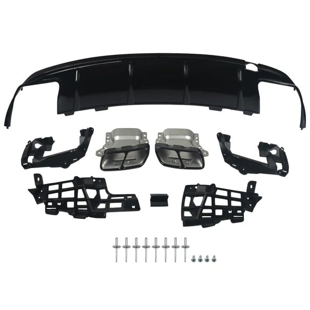 Bară inferioară față pentru bara de protecție VW Golf 7 și 7.5 GTI GTD GTE R neagră lucioasă din plastic ABS PC set de trei piese montaj fără găurire 1