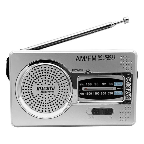 Bärbar AM/FM-radio Fickradio med hörlursuttag Kompakt radio 9,8 x 2,4 x 6 cm 1