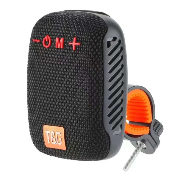 Bärbar Bluetooth-högtalare för cykel 100 x 72 x 50 mm FM-radio USB-C vattentät valfri färg styrfäste svart