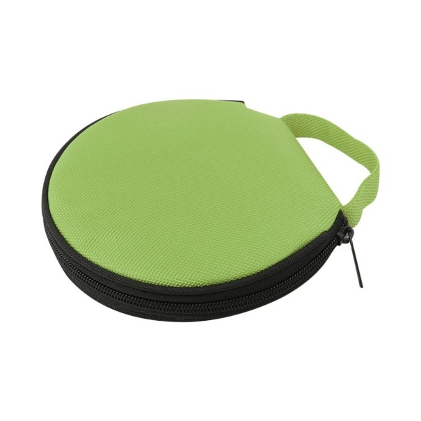Bärbart fodral för 20 CD- och DVD-skivor Oxfordtyg 16,5 cm Zip-box Skivhållare för bil och hem Förvaringsväska med spänne grön