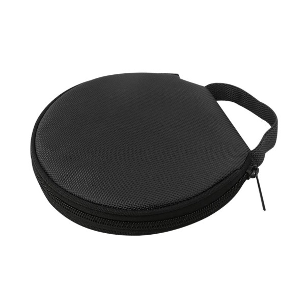 Bärbart fodral för 20 CD- och DVD-skivor Oxfordtyg 16,5 cm Zip-box Skivhållare för bil och hem Förvaringsväska med spänne svart