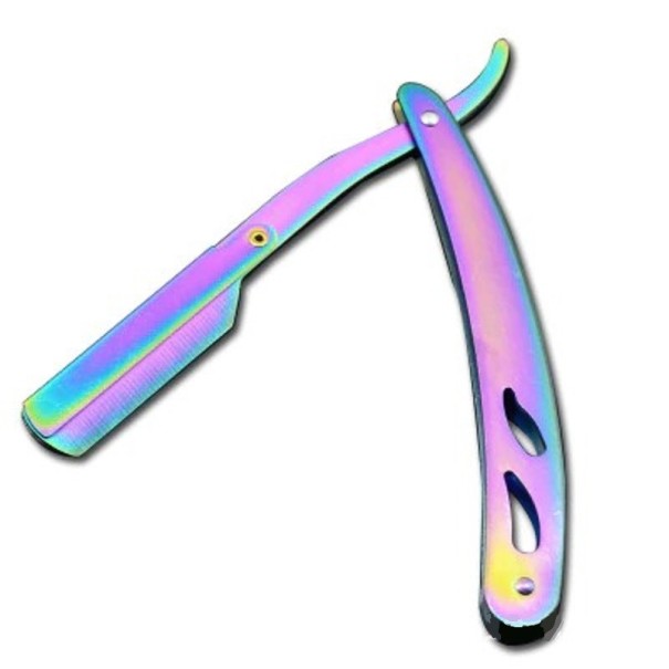 Barberkniv P3323 regnbuefarvet