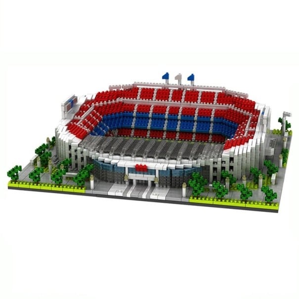 Barcelonan jalkapallostadionin rakennussarja 3500 osaa 27,5 x 7,5 cm Yksityiskohtainen stadionmalli Luovia rakennussarjoja jalkapallofaneille ja keräilijöille 1