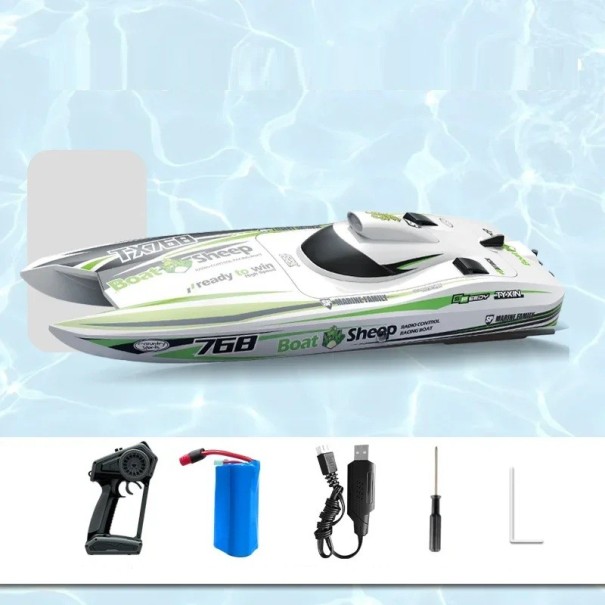 Barco de RC turboviro com motor a jato 13 x 9,5 x 40 cm controlo 2,4G ≥250 m Velocidade 30 km/h Plástico ABS Hardware 11,1 V 2000 mAh 10 min branco