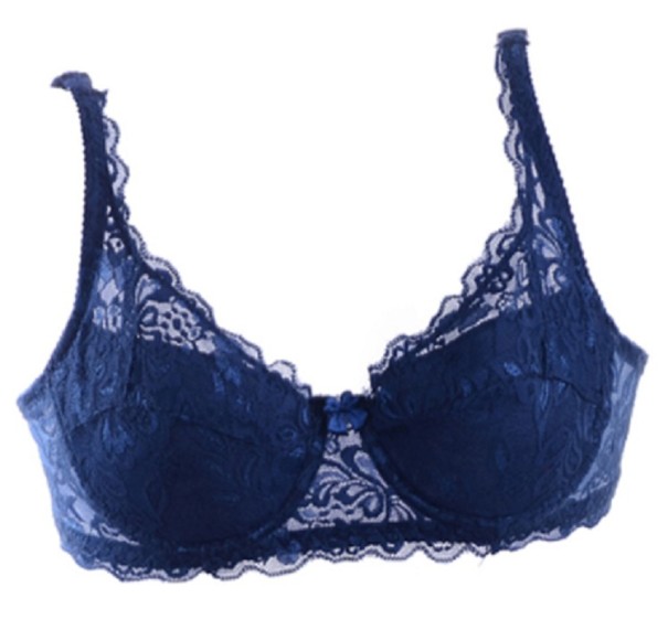 Bardot-Spitzen-BH J3152 dunkelblau 85B