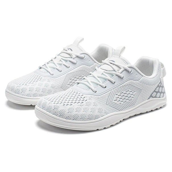 Barefoot Schoenen voor in het Water Met Veters Ademend van Flexibele Netstof met Rubberzool Unisex Voor Watersporten Zwemmen en Strand Lichte wit 39
