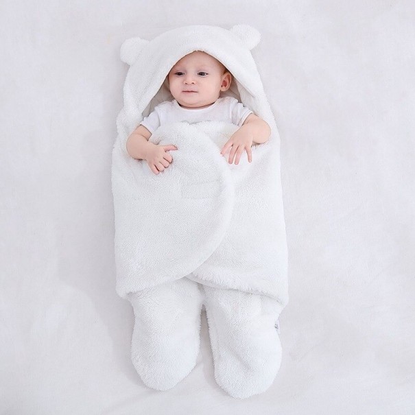 Bärenmütze für Babys weiß 0-3 Monate
