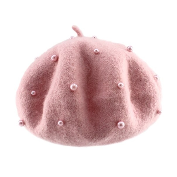 Baret per bambini con perle rosa
