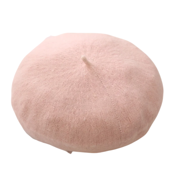 Baret til kvinder i imitation af kasjmir Elegant hovedbeklædning til vintermode Stilfuldt tilbehør til koldt vejr Dame efterårs hat rosa