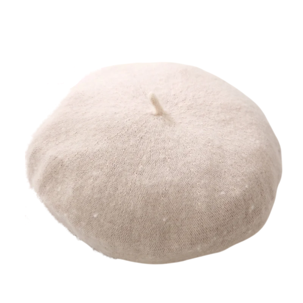 Baret voor vrouwen van imitatie kasjmier Elegante wintermode hoofddeksel Stijlvolle accessoire voor koud weer Dames herfsthoed wit