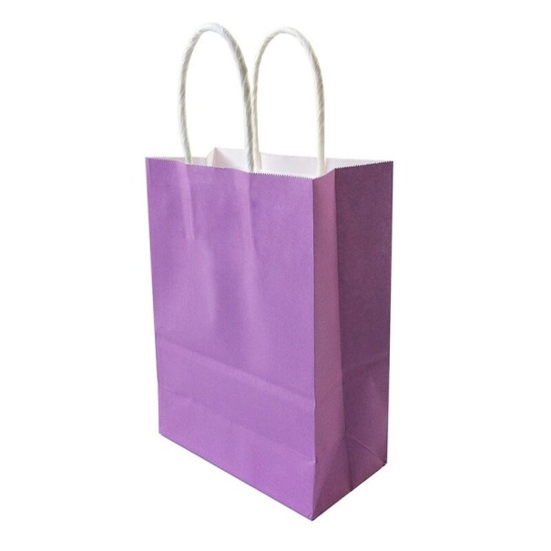 Barevná dárková taška 10 ks fialová