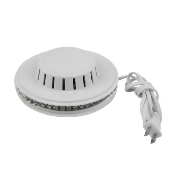 Barevné disko světlo 48 LED 12,5 × 3,5 cm LED projekční světlo 48 W 240 V EU plug bílé a černé světelné efekty pro párty a domácí oslavy bílá