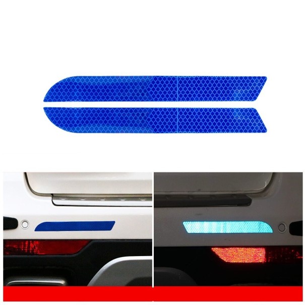 Barevné reflexní samolepky na auto 2 ks modrá