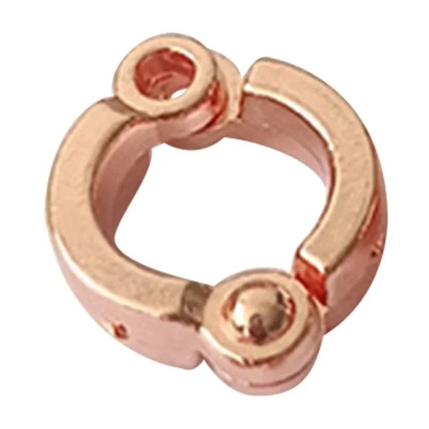 Barevný kovový kroužek 7 mm na nohy ptáků Identifikační klip z slitiny pro kroužkování kanárků, papoušků a menších ptáků Rose gold