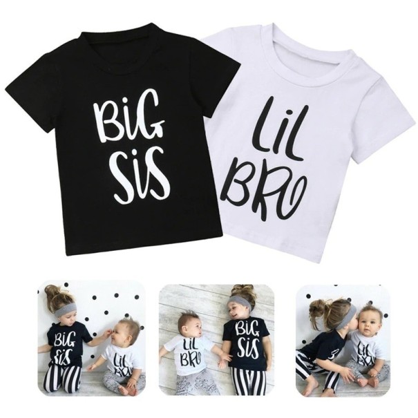 Barn t-shirt för syskon