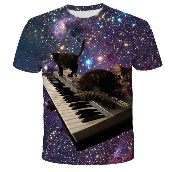 Barn T-shirt med katt B1456 12 E