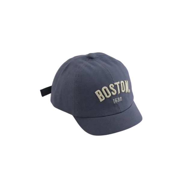Barnens baseballkeps Boston Storlek 44–50 cm För barn 1–3 år Justerbar bomullsmössa med skärm Sommarmössa för barn grå