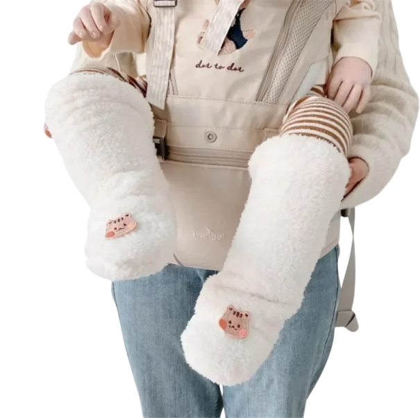 Barnens vinter unisex strumpor Varma strumpor med päls Vit färg med hamstermotiv Polyester Mjuka värmande strumpor för barn 1